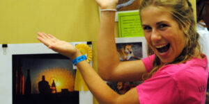 Teen with an award winning photograph.